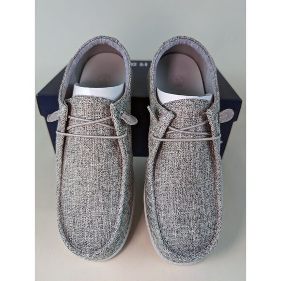 Dockers Shoes Mens 8.5 M Farley Oxfords Loafer Cement Grey Canvas Lace Up NEW - Picture 4 of 10